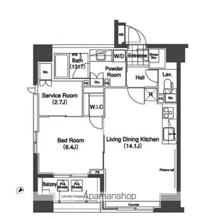 コンフォリア日本橋人形町【9階】の間取り