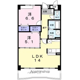 メゾン・ド・ソレイユ【3階】の間取り