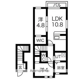 GRANDIR KABE (グランデール河辺)【2階】の間取り