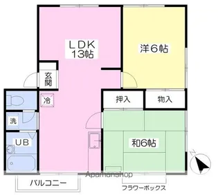 シャインハウスA【202号室】の間取り