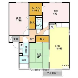 TOPAS PLAZA IV【2階】の間取り