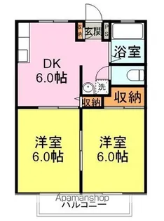 サンライフ山野B【202号室】の間取り