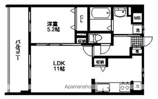 ラフィネ愛子【2階】の間取り