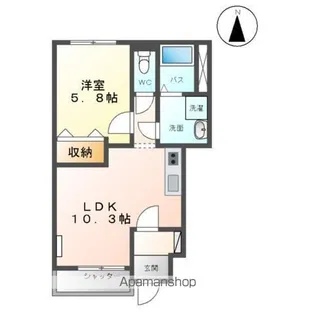 フルハウスB【1階】の間取り