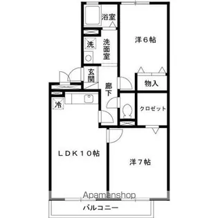 マンションタケイシ【2階】の間取り