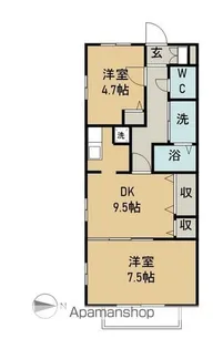 第2ホワイトマンション【2階】の間取り