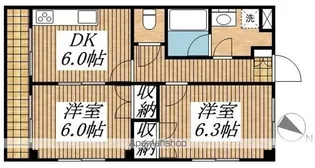 アクアメゾン【203号室号室】の間取り
