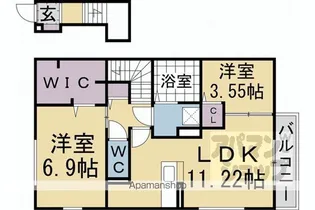 LIVRA紫竹【203号室】の間取り