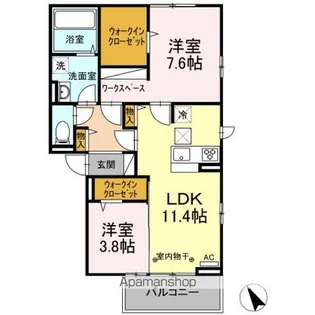 ラッフィナートプラシード【1階】の間取り