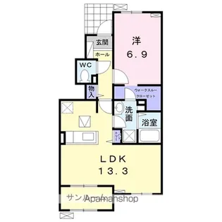 エスポワール B【1階】の間取り