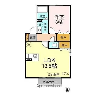 ウィルコートABC【1階】の間取り