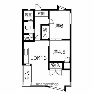 2LDKの間取り画像