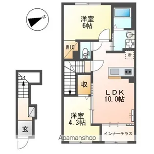 LA RECOLTE (ラ レコルト)【2階】の間取り