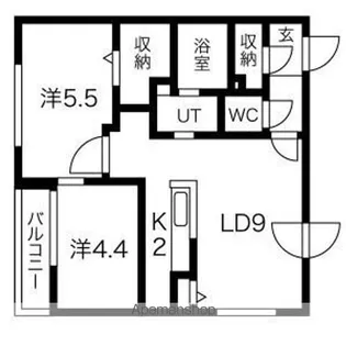 ラフィナート豊平公園【1階】の間取り