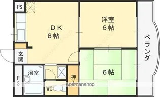 ロジュマン鶴見【1階】の間取り