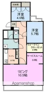 ヒルサイドテラス八幡【20C号室】の間取り