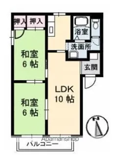 フレグランス舟入南【201号室】の間取り