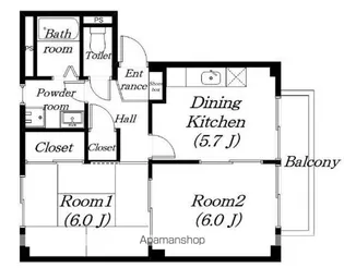 エクレール1号館【203号室】の間取り