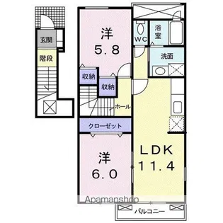 フォレストフェアリー【2階】の間取り