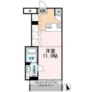 カスタリア目黒長者丸【3階】の間取り
