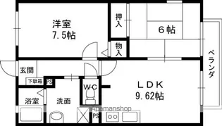 ベアント甲子園【2階】の間取り