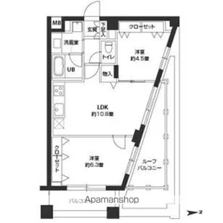カスタリア自由が丘【3階】の間取り
