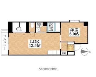 シャトー桐野【207号室】の間取り