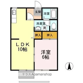 アプローズ関【1階】の間取り