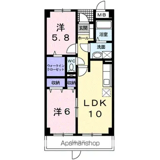 コンフォールコートK【1階】の間取り