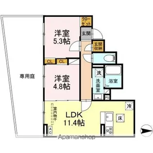 ボナールIII【1階】の間取り