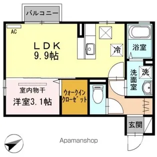 アバカス大野【1階】の間取り