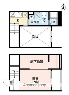 アルナージ川西【1階】の間取り