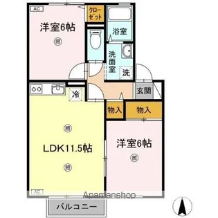 アミスターY・2・S A棟【2階】の間取り