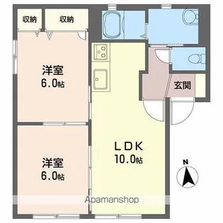 バリュージュ大西【1階】の間取り