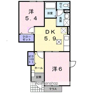 サンパティークミツイ【1階】の間取り