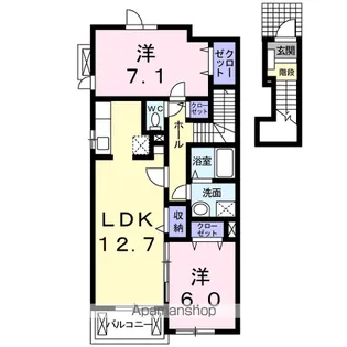 メゾンドジョリ【2階】の間取り