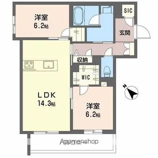 カヴァリエーレ【2階】の間取り