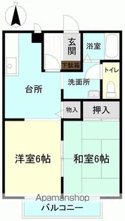 ベルサージュB【B201号室】の間取り