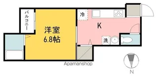 かな.Dルーム【2号号室】の間取り