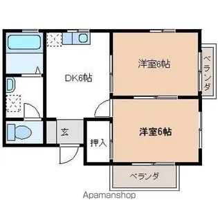 ディアスSATO【202号室】の間取り