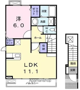ベル・ブローテB【2階】の間取り