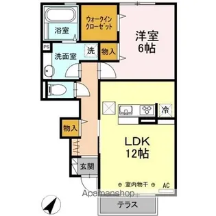 メゾンベルフォーレ【1階】の間取り