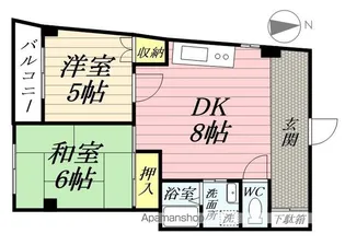 オリーブハイツ【401号室】の間取り