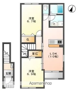アルモ横塚【2階】の間取り