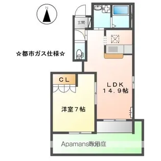 グランベル【1階】の間取り