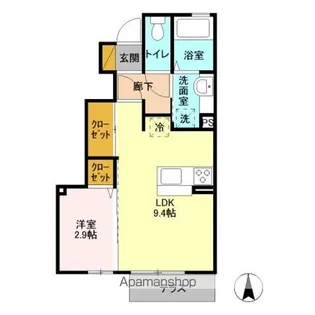 グラン ソレイユ【1階】の間取り