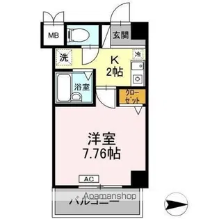 ラフィネ高峯【6階】の間取り