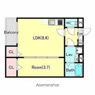 ジーメゾン豊春【1階】の間取り