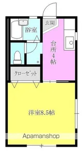 ラナプール西小路【105号室】の間取り