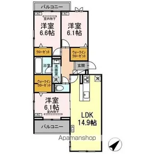 D CRAFT 谷田【2階】の間取り